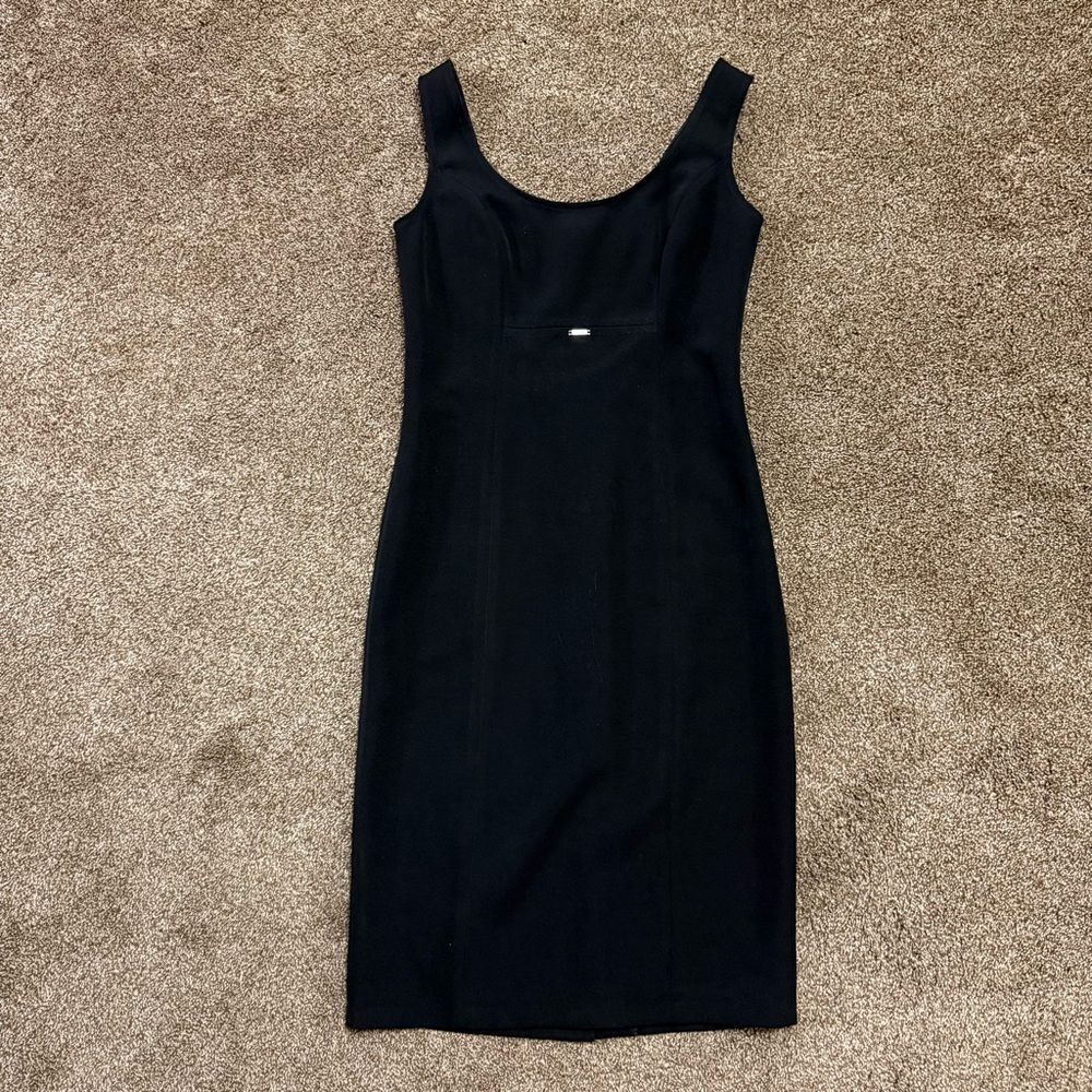 J&R Black Sleeveless Sheath Dress XS Classic Minimalist LBD